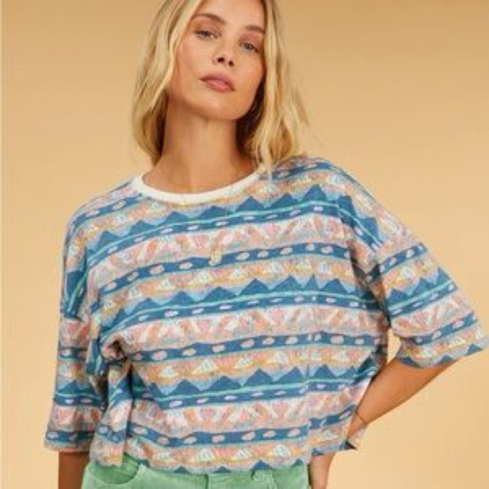 Striped Multicolor Crop Top
